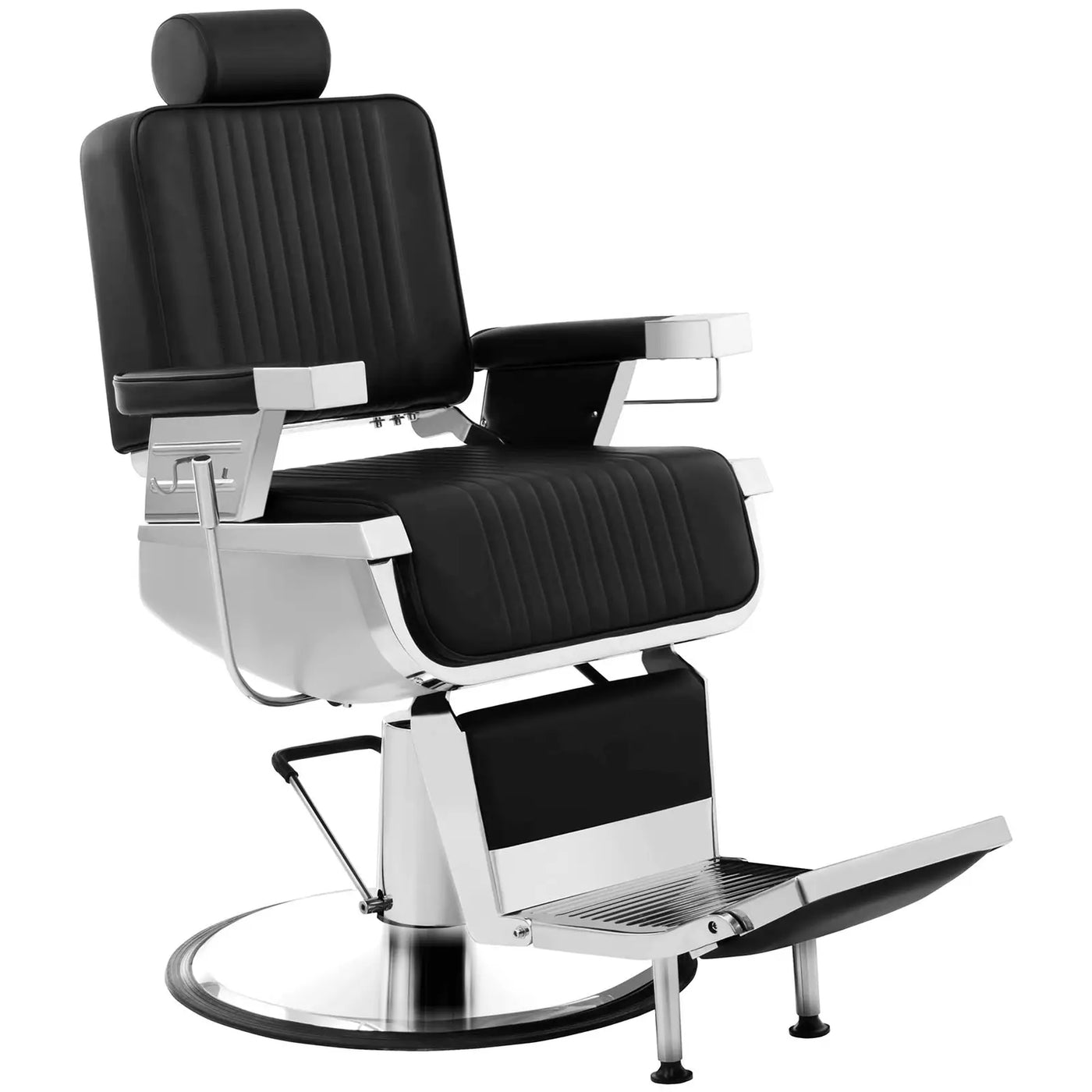 Fauteuil de barbier — Grand Dossier, noir — vue du produit sur fond blanc