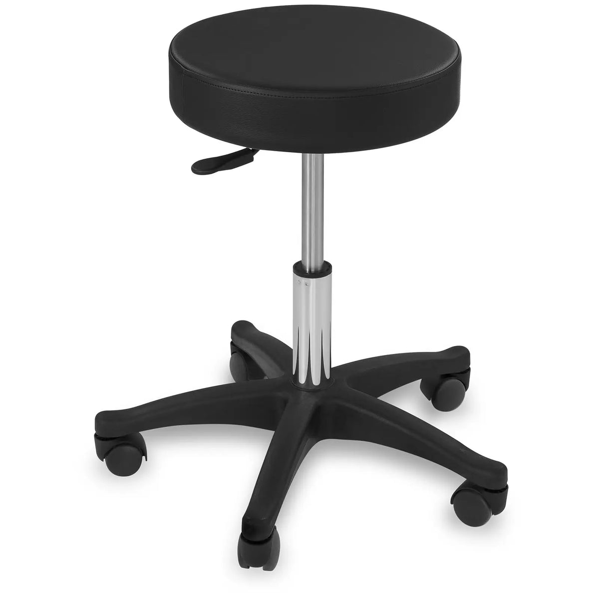 Tabouret de salon — Assise Ronde, noir — vue du produit sur fond blanc